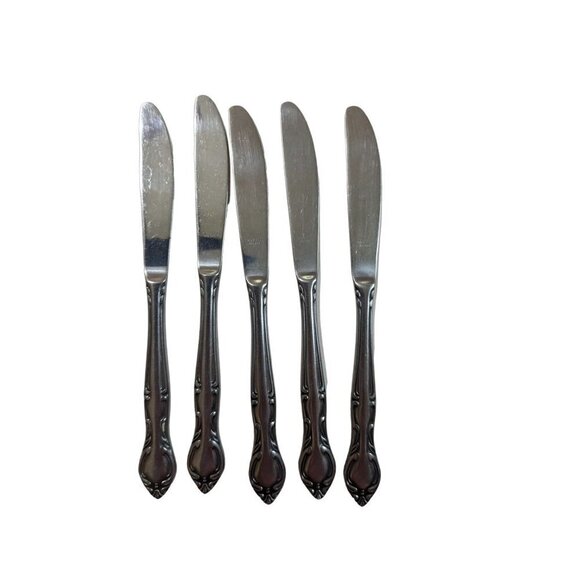 Hampton Court  Modern Solid Knife     8 7/8 in  set of  5 - Picture 1 of 4